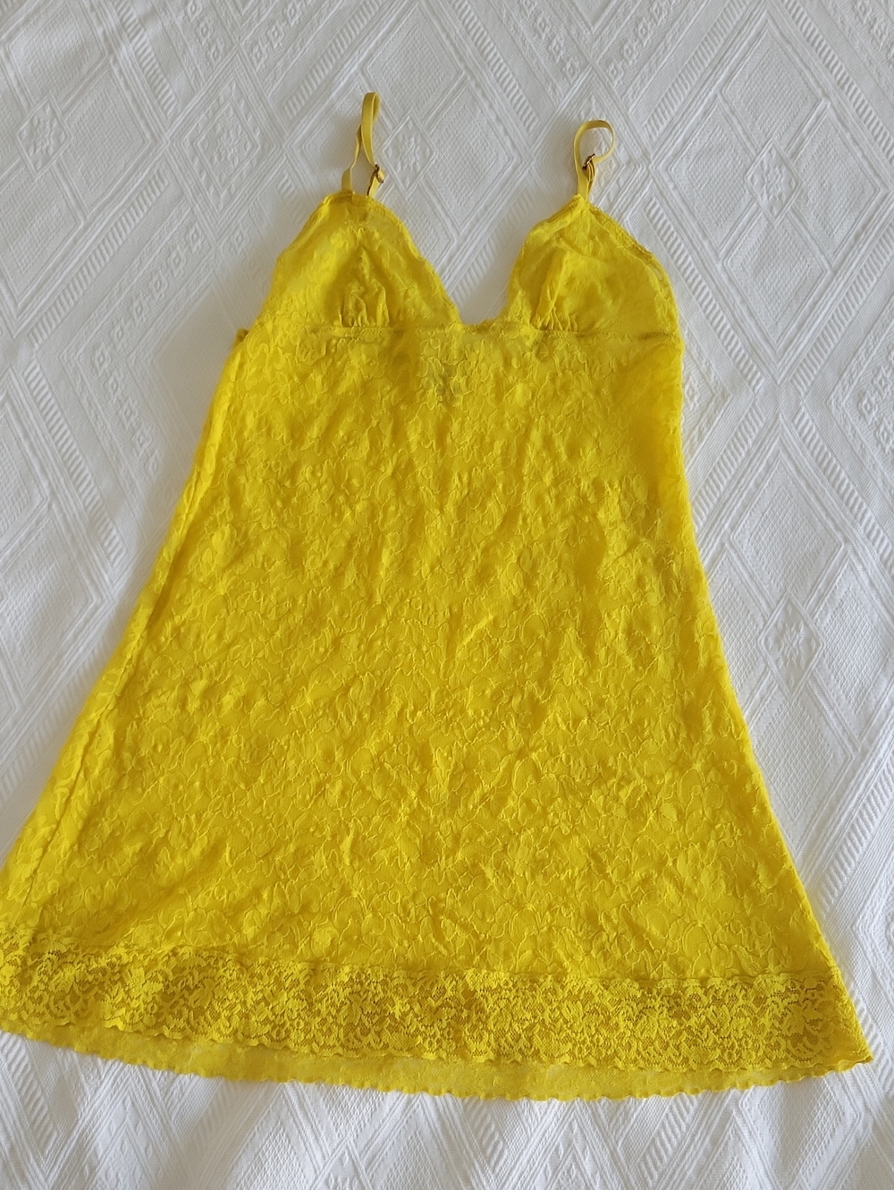 Victoria's Secret Yellow Lace Slip